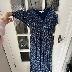 Max Studio Navy Floral Maxi Dress | Coastal Cowgirl | Size Small